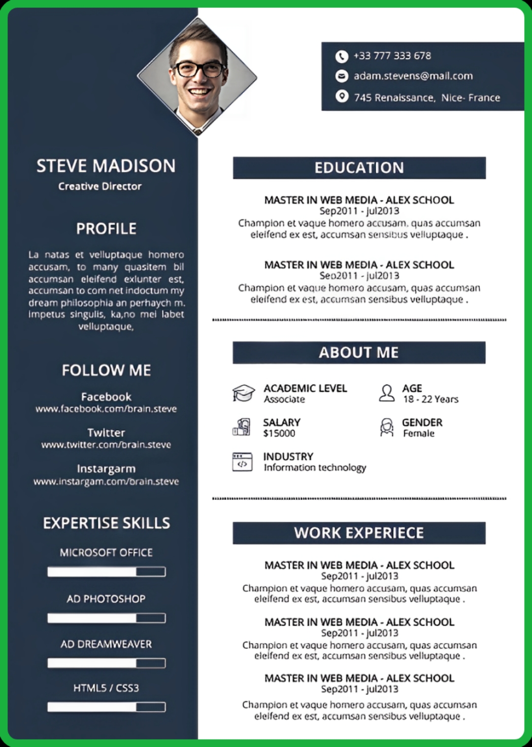 Free Resume Builder Template 12
