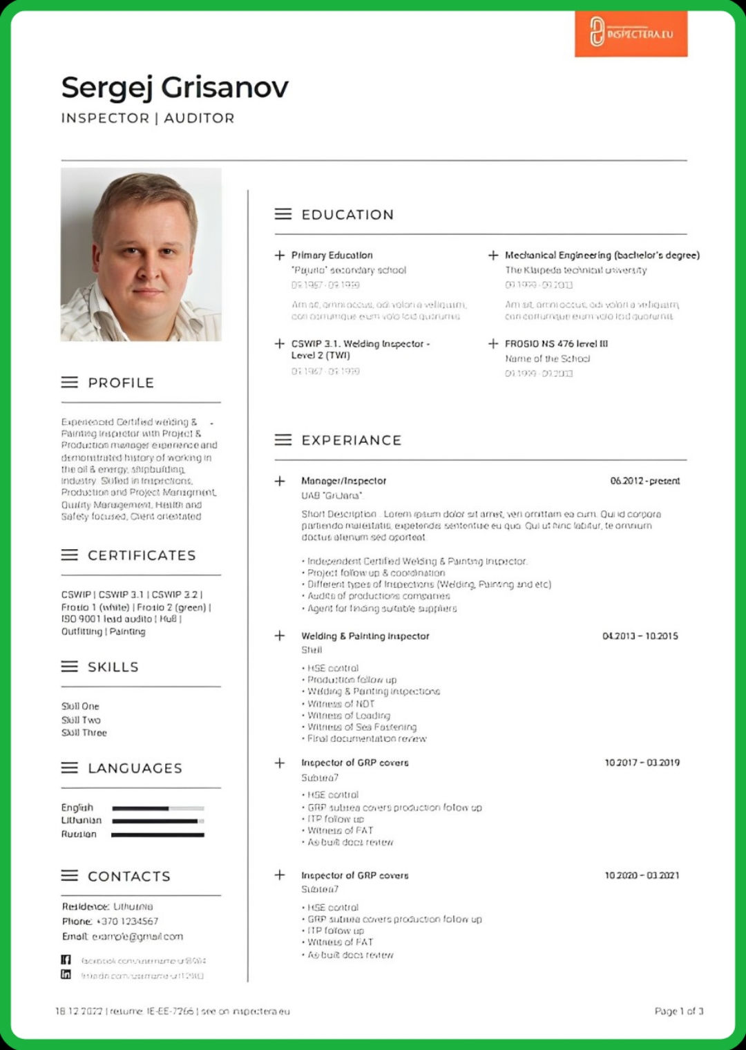 Free Resume Builder Template 4