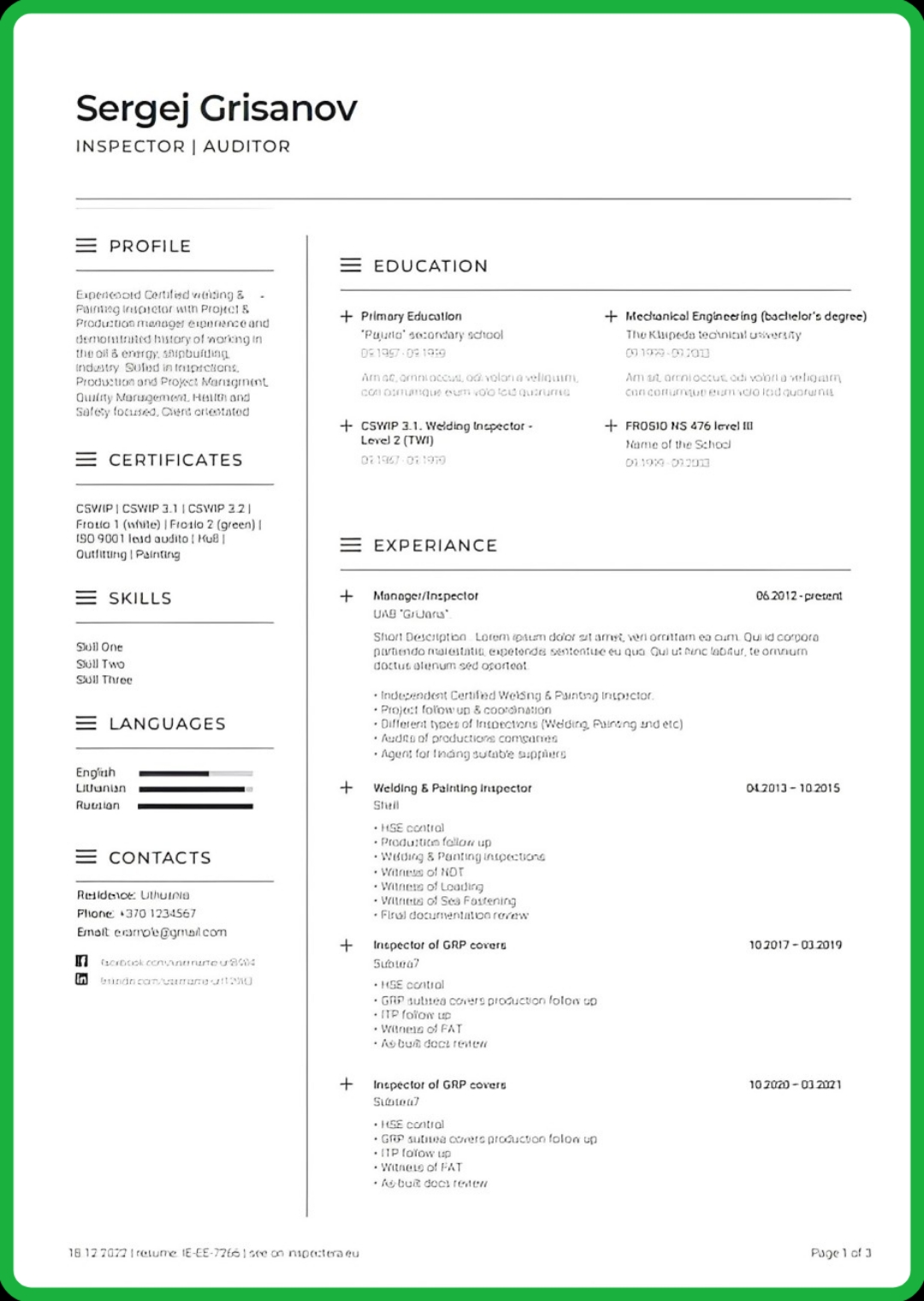 Free Resume Builder Template 5
