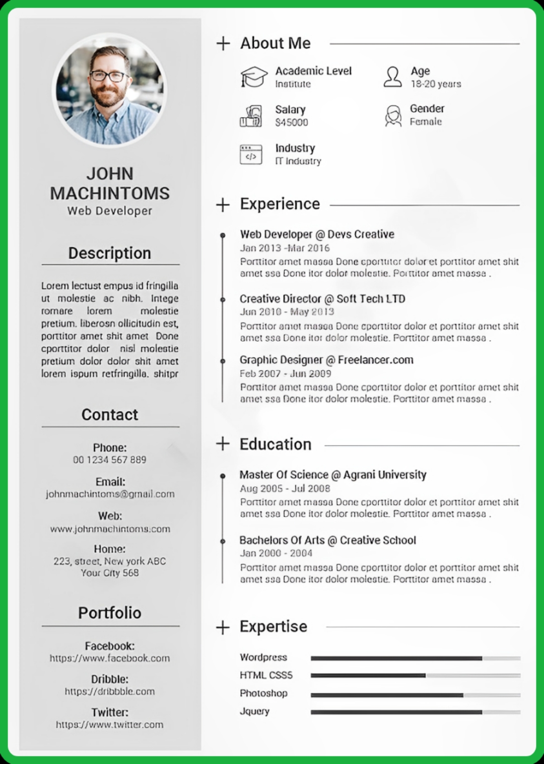 Free Resume Builder Template 9